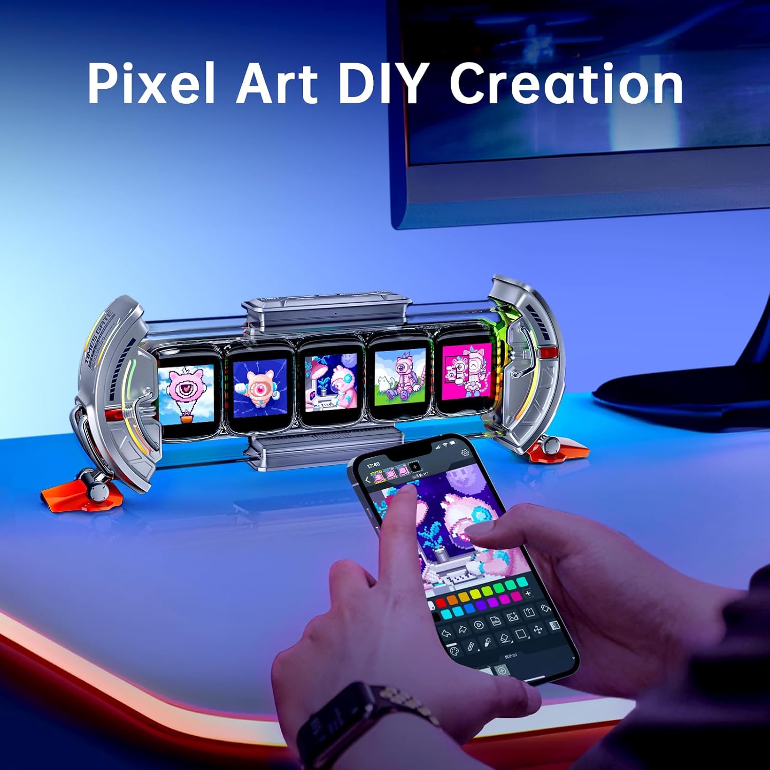 Vintage LED Nixie-Style Desk Clock