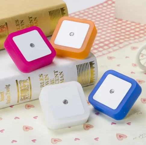 LED Square Night Light — Dusk-to-Dawn, Plug-In