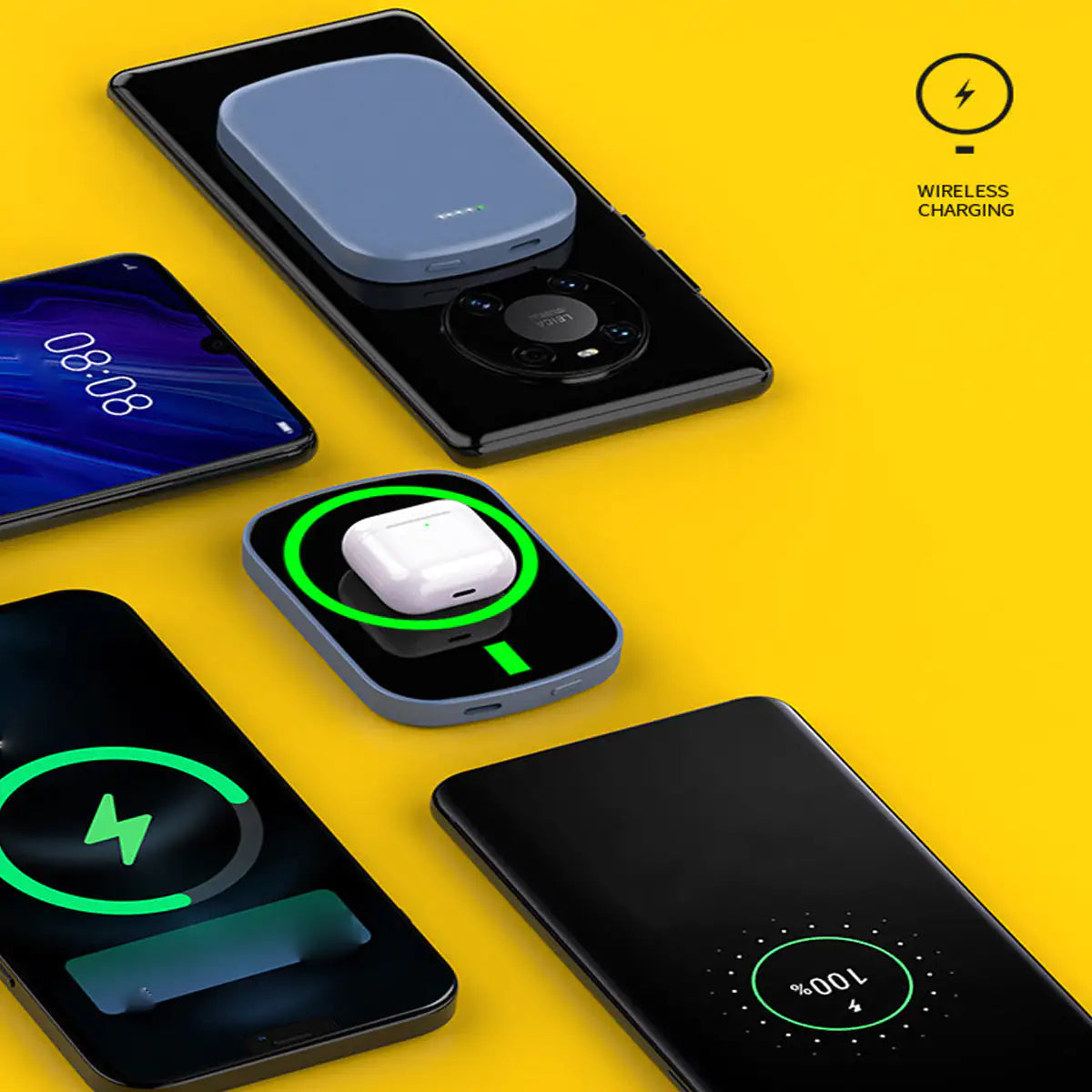 Chargomate — Magnetic Portable Wireless Charger & Power Bank