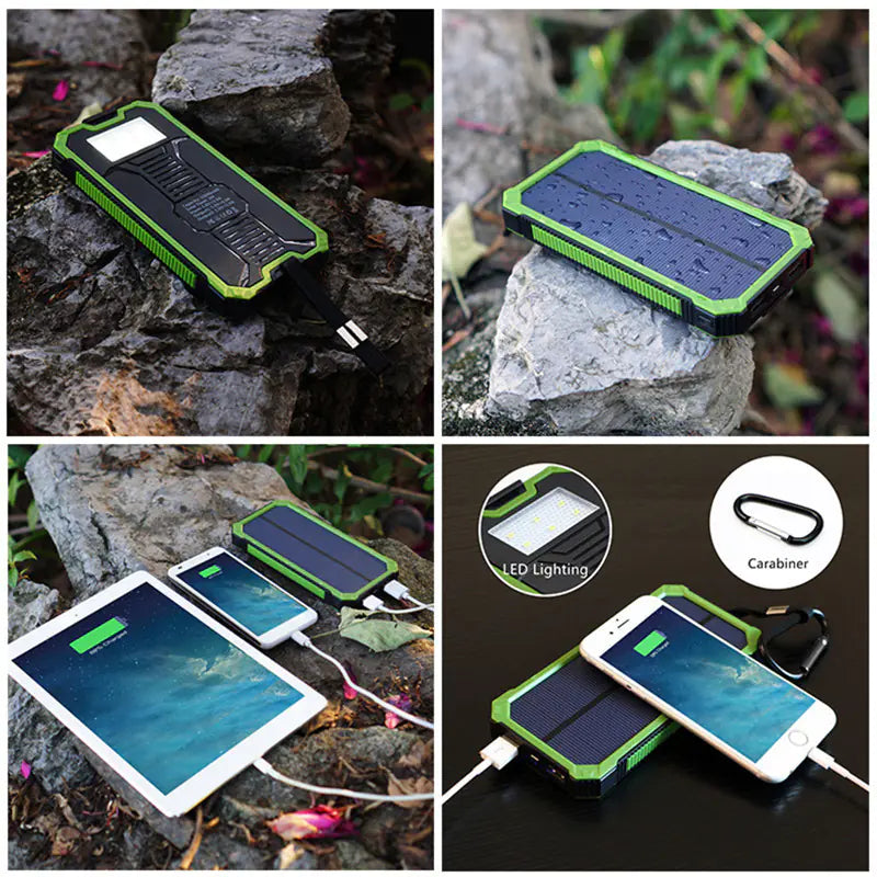 Solar Power Bank - Multi-Function Portable Charger