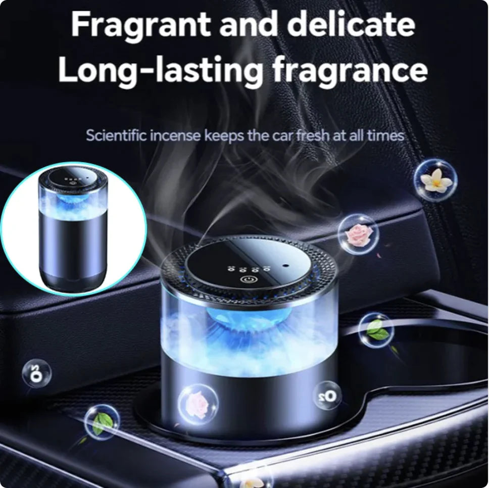 Car Aromatherapy Diffuser & Air Freshener — Battery-Powered, Refillable