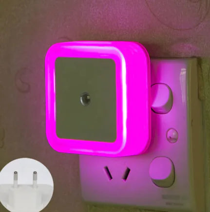LED Square Night Light — Dusk-to-Dawn, Plug-In