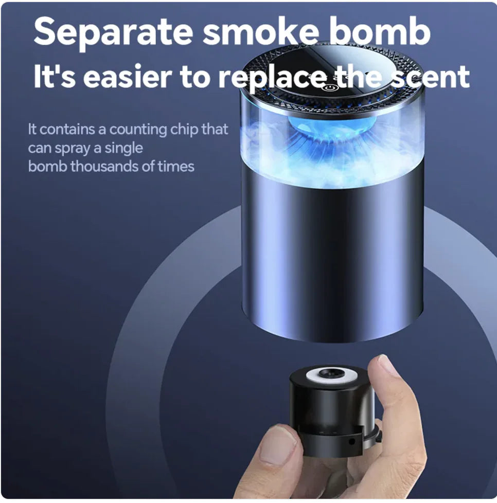 Car Aromatherapy Diffuser & Air Freshener — Battery-Powered, Refillable