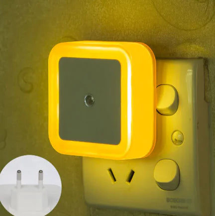 LED Square Night Light — Dusk-to-Dawn, Plug-In