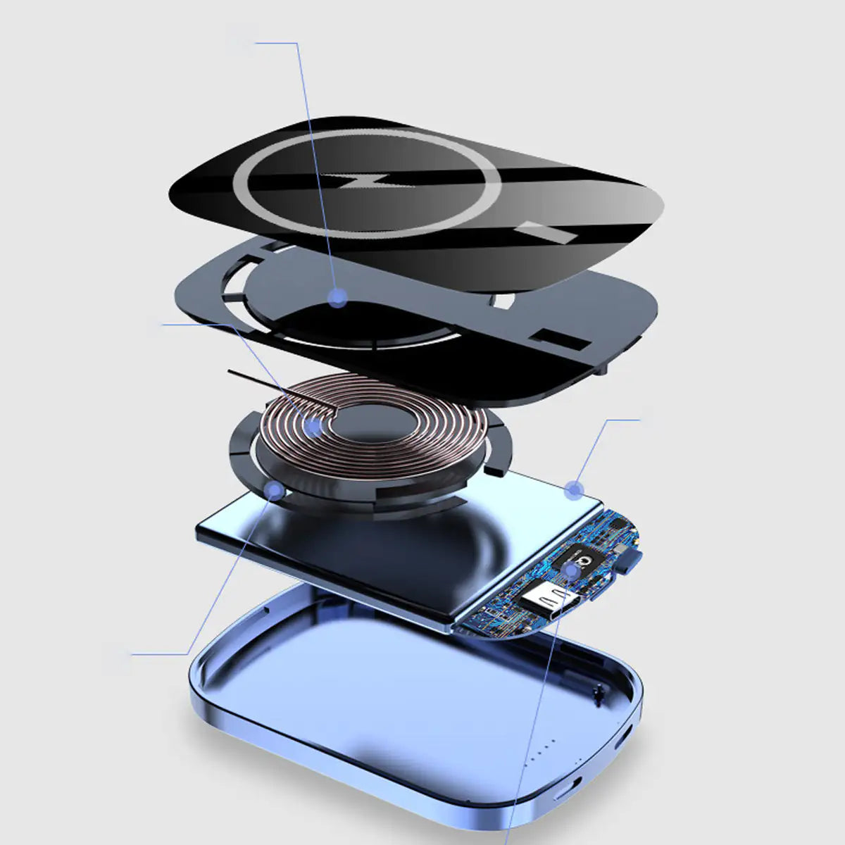 Chargomate — Magnetic Portable Wireless Charger & Power Bank