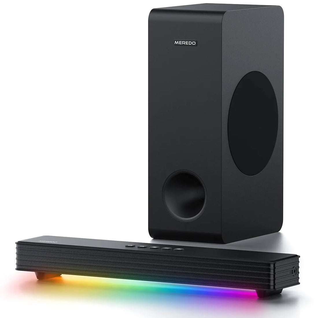 MEREDO G38 RGB Gaming Soundbar with Subwoofer