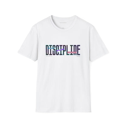 DISCIPLINE //003 Neon Typography Motivational Tee (Light Variant)