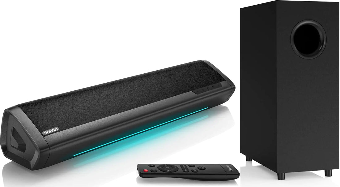 Saiyin Enhanced Audio Soundbar with Multi-Color LED Indicator