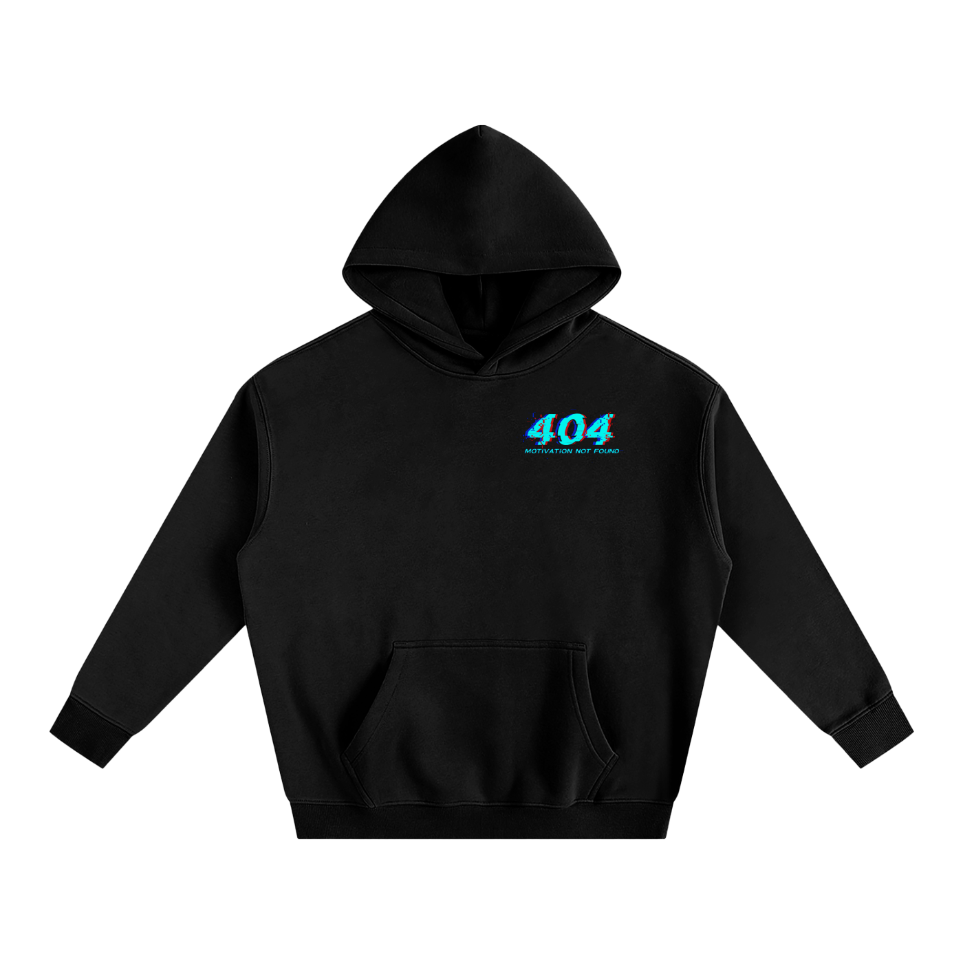 404: Motivation Not Found Oversize Fleeced Hoodie
