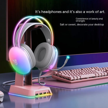 RGB Pro Gamer Headset: Enhanced Sound &amp; Universal Fit