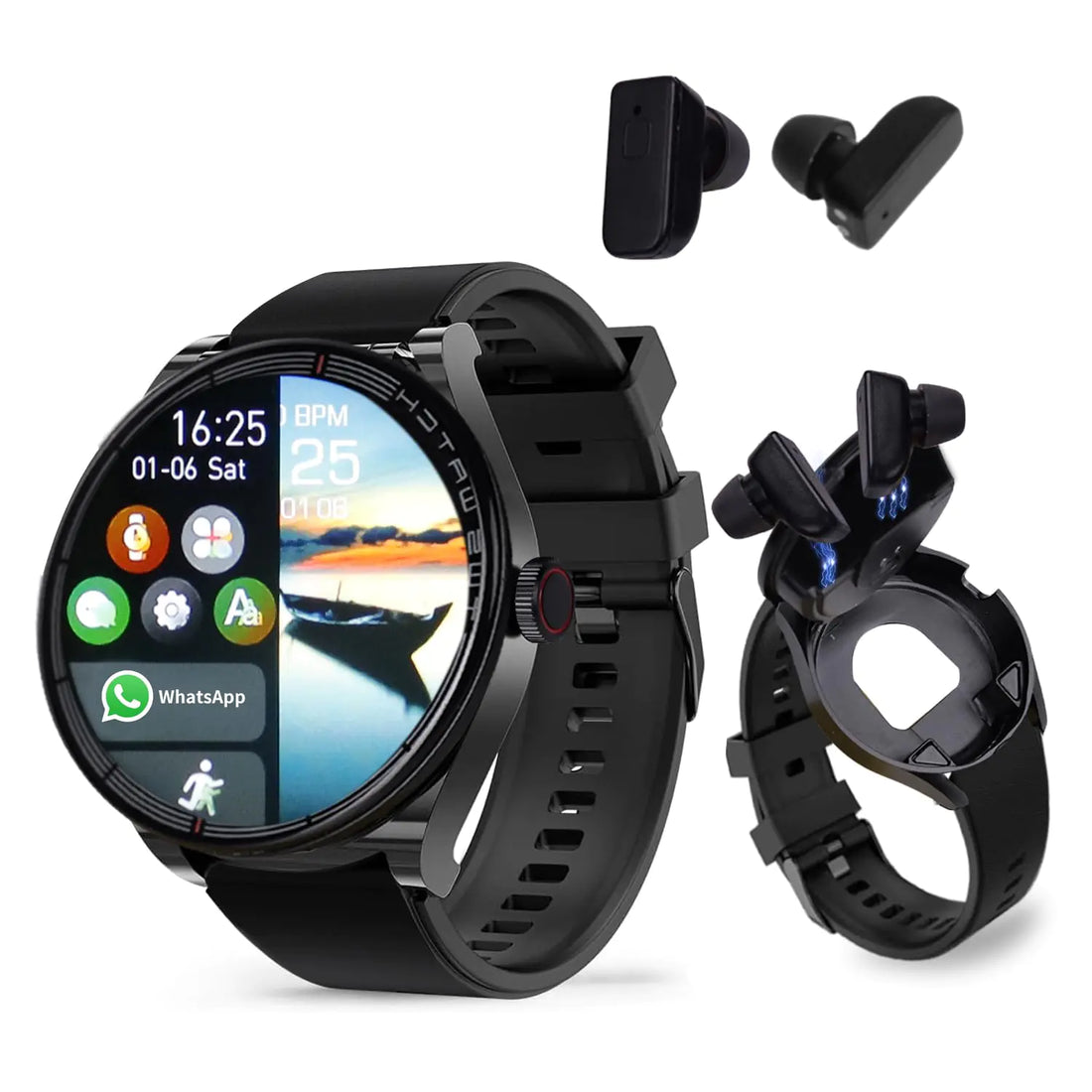 YOUCIDI Smart Watch with Earbuds 2 in 1 Bluetooth Watch &amp; Earphone 1.32&quot; Smart Watch Within Fitness Tracker with Sleep Monitor Long Time Standby Sports Smart Watch