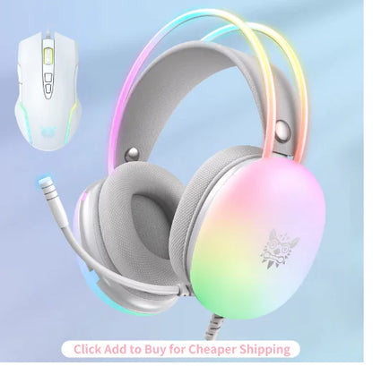 RGB Pro Gamer Headset: Enhanced Sound &amp; Universal Fit