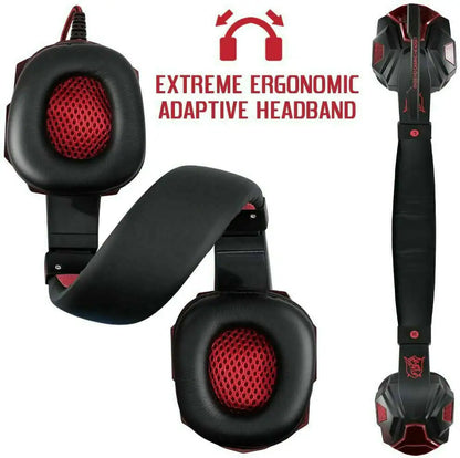 LED Gaming Headset 3.5mm Surround Sound for PS4/Xbox/PC