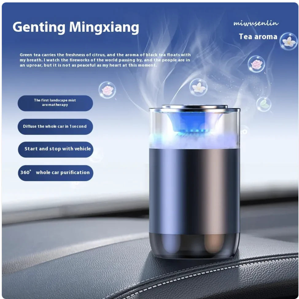 Car Aromatherapy Diffuser &amp; Air Freshener — Battery-Powered, Refillable