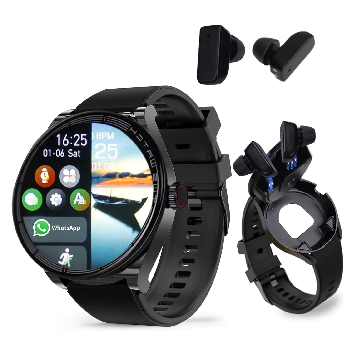 YOUCIDI Smart Watch with Earbuds 2 in 1 Bluetooth Watch &amp; Earphone 1.32&quot; Smart Watch Within Fitness Tracker with Sleep Monitor Long Time Standby Sports Smart Watch